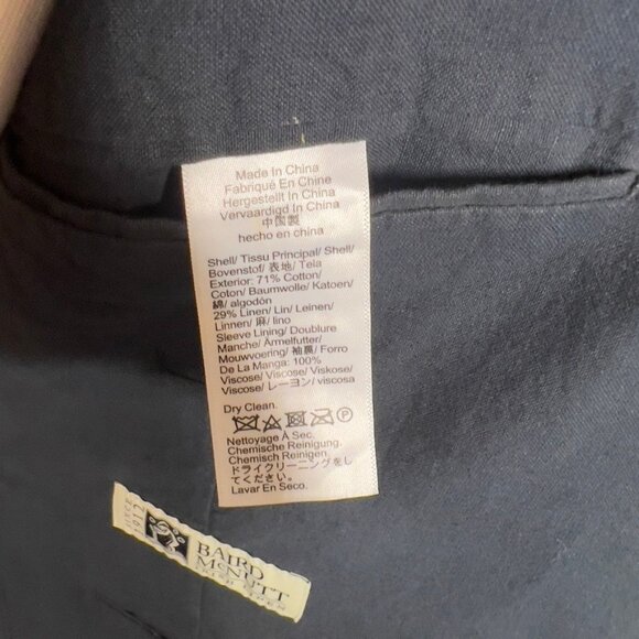 J.Crew $248 Ludlow Slim Fit Unstructured Suit Jacket Cotton Linen 39R AU428 Ink - Picture 12 of 13